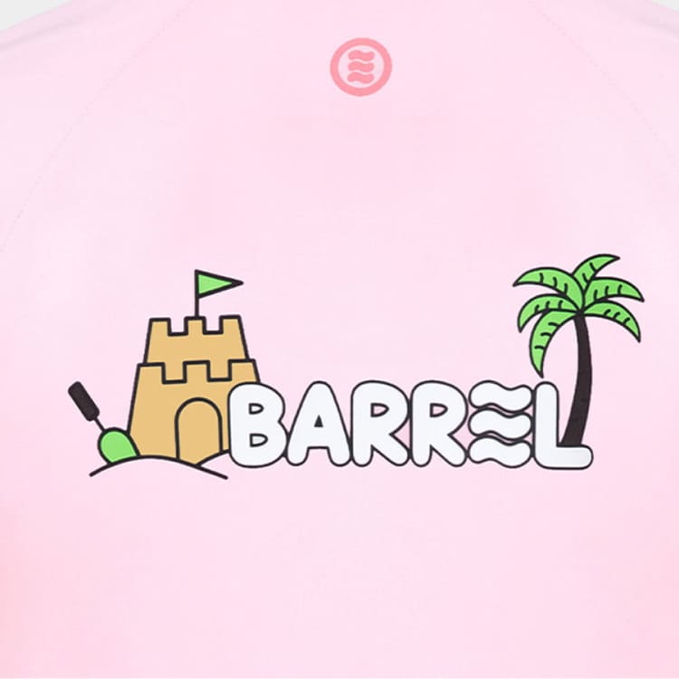 Barrel Kids Tropical Zip-Up Rash Guard-PINK - Rashguards | BARREL HK