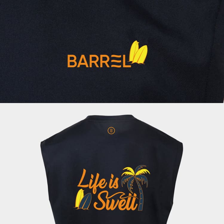 Barrel Men Tropical Sleeveless Rash Guard-BLACK - Rashguards | BARREL HK