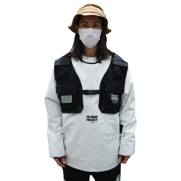 Jackets / Snow: PLANB PROJECT Piste Snow Jacket (Japanese Brand) White [Unisex] - PLANB PROJECT / S / White / 2021, Blue, Clothing, Ice & 