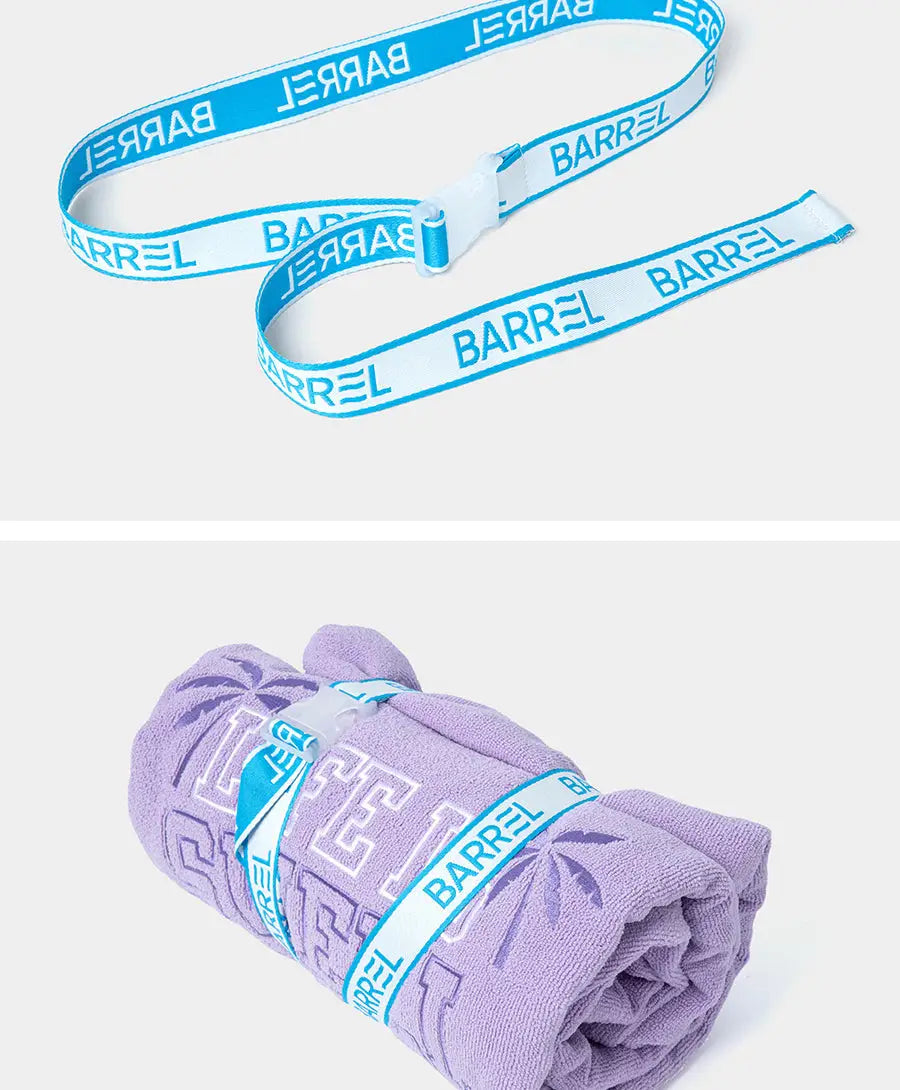 Barrel Unisex Essential Zip-Up Poncho Towel-PURPLE_image3