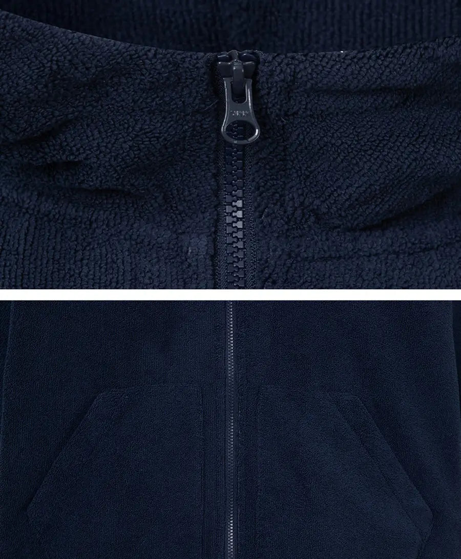 Barrel Unisex Essential Zip-Up Poncho Towel-NAVY_image2