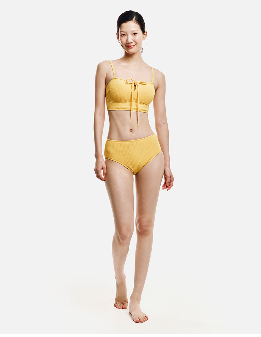Barre Women Ribbon Strap Bikini-YELLOW6