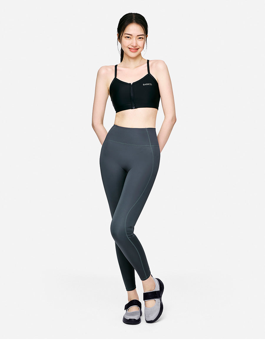 Barre Women Zip-Up Bra Top-BLACK5