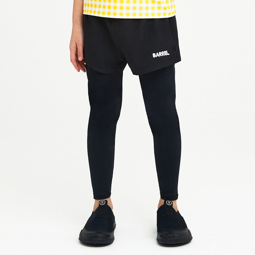Barrel Kids Essential Shorts Leggings-BLACK_image1