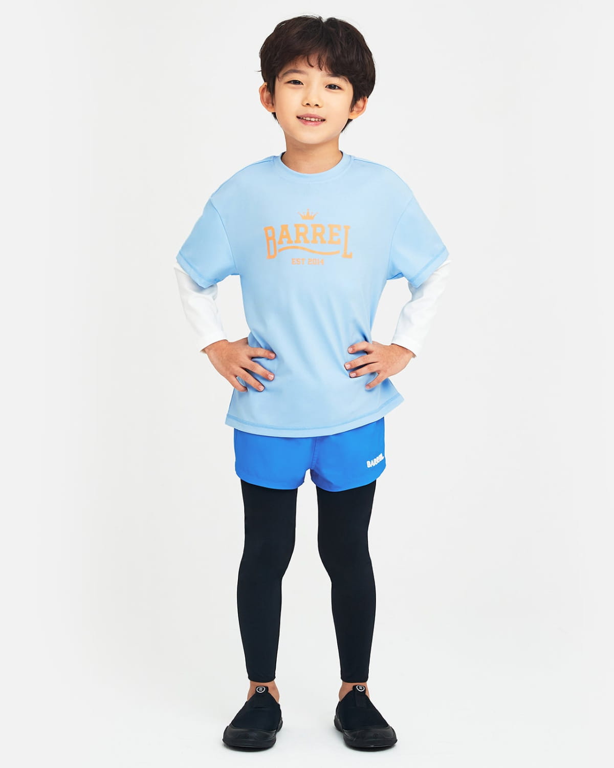 Barrel Kids Romantic Motion Layered Rashguard-AQUA_image3