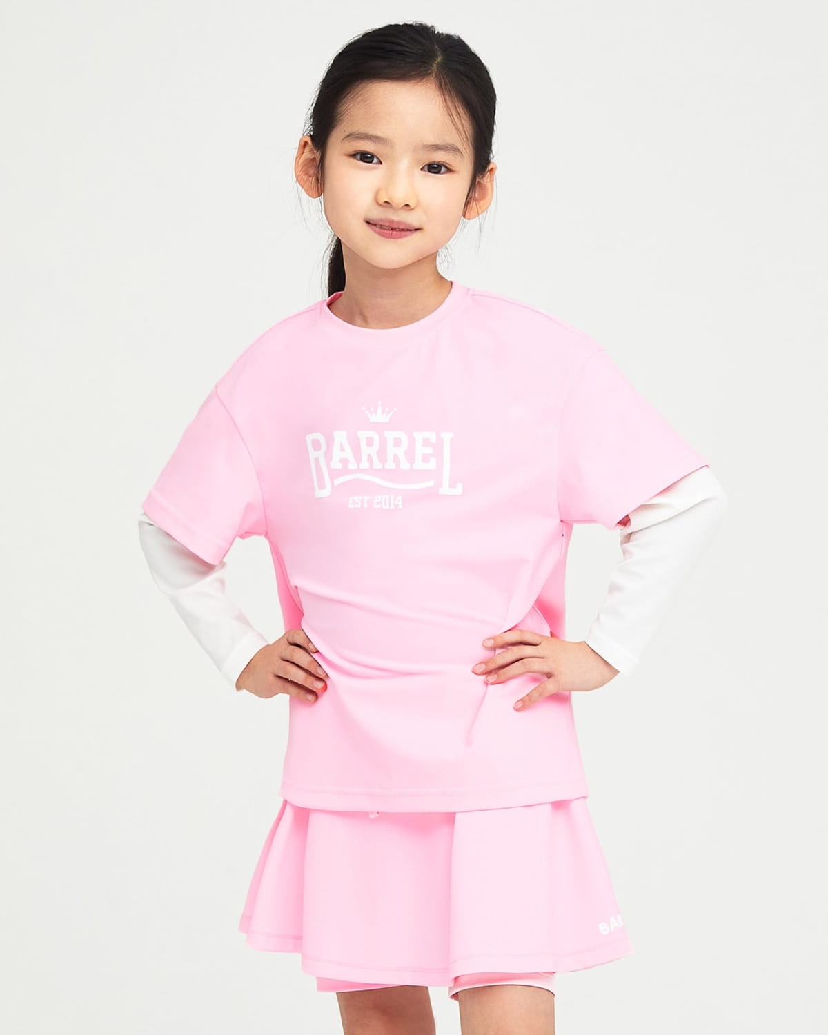 Barrel Kids Romantic Motion Layered Rashguard-PINK_image1