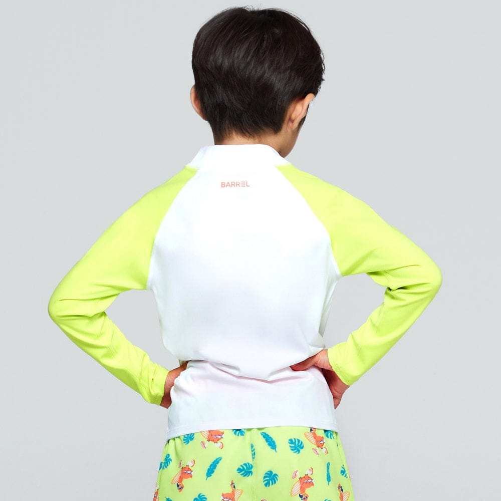 Barrel Kids Sunset Flamingo Rash Guard-GREEN_image3