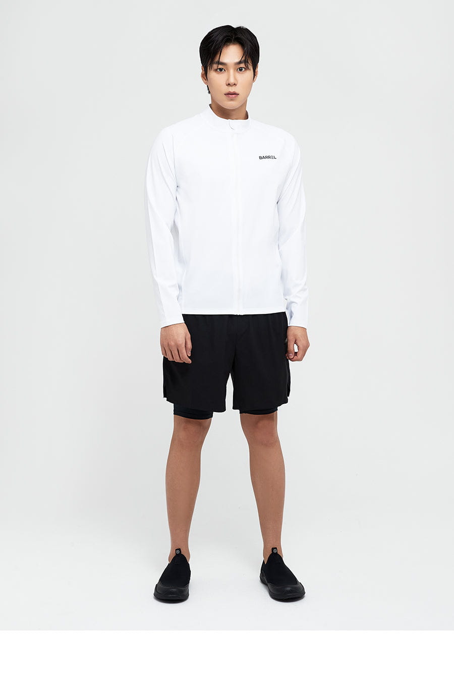 Barrel Men Essential Half Leggings Shorts-BLACK_image2