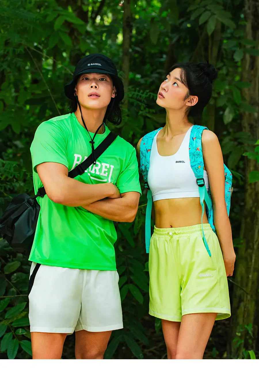 Barrel Men Romantic Motion Leggings Shorts-WHITE_image2