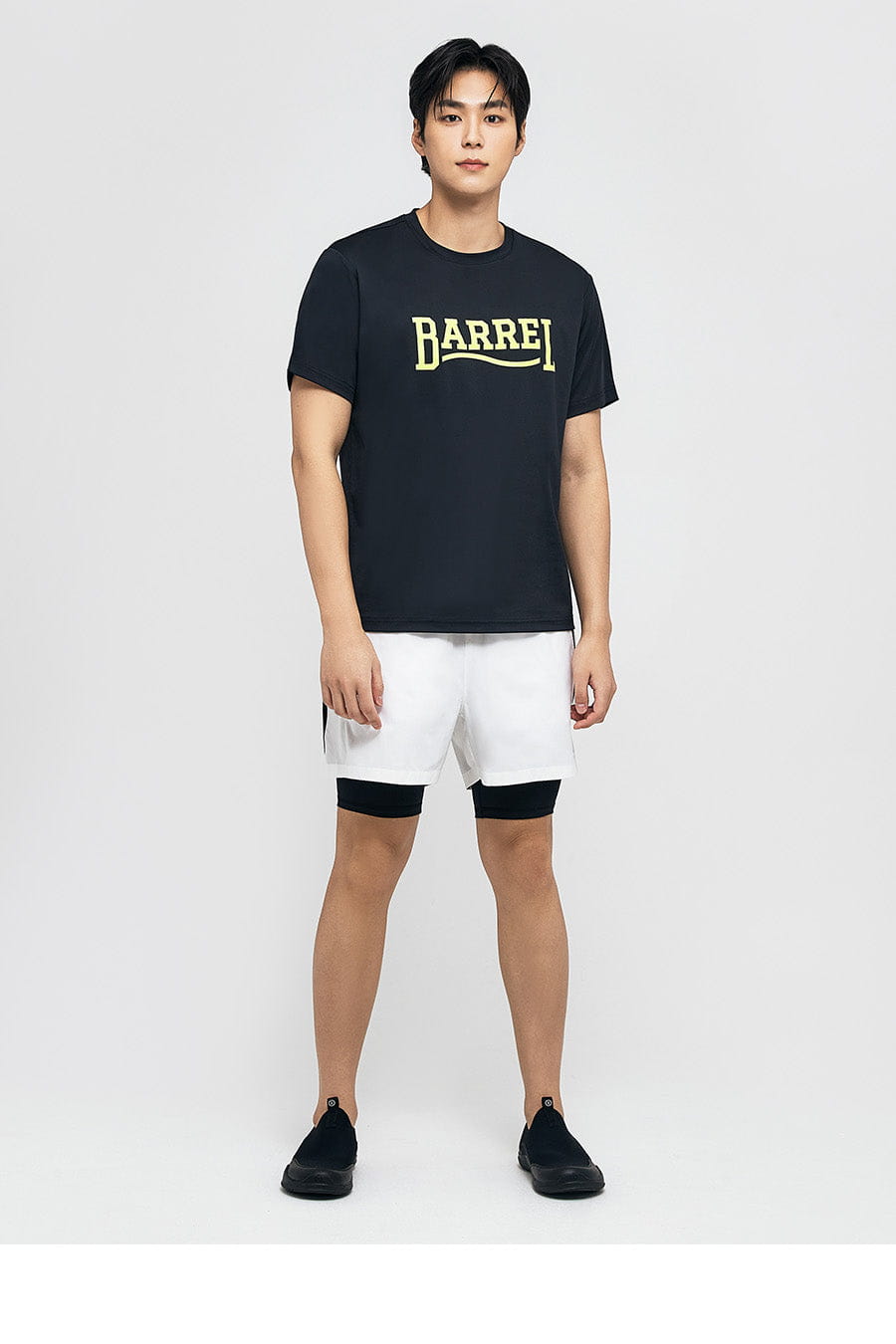 Barrel Men Romantic Motion Leggings Shorts-WHITE_image5