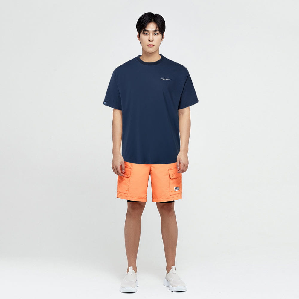 Barrel Men Tropical S/S Rash Guard-NAVY_image1