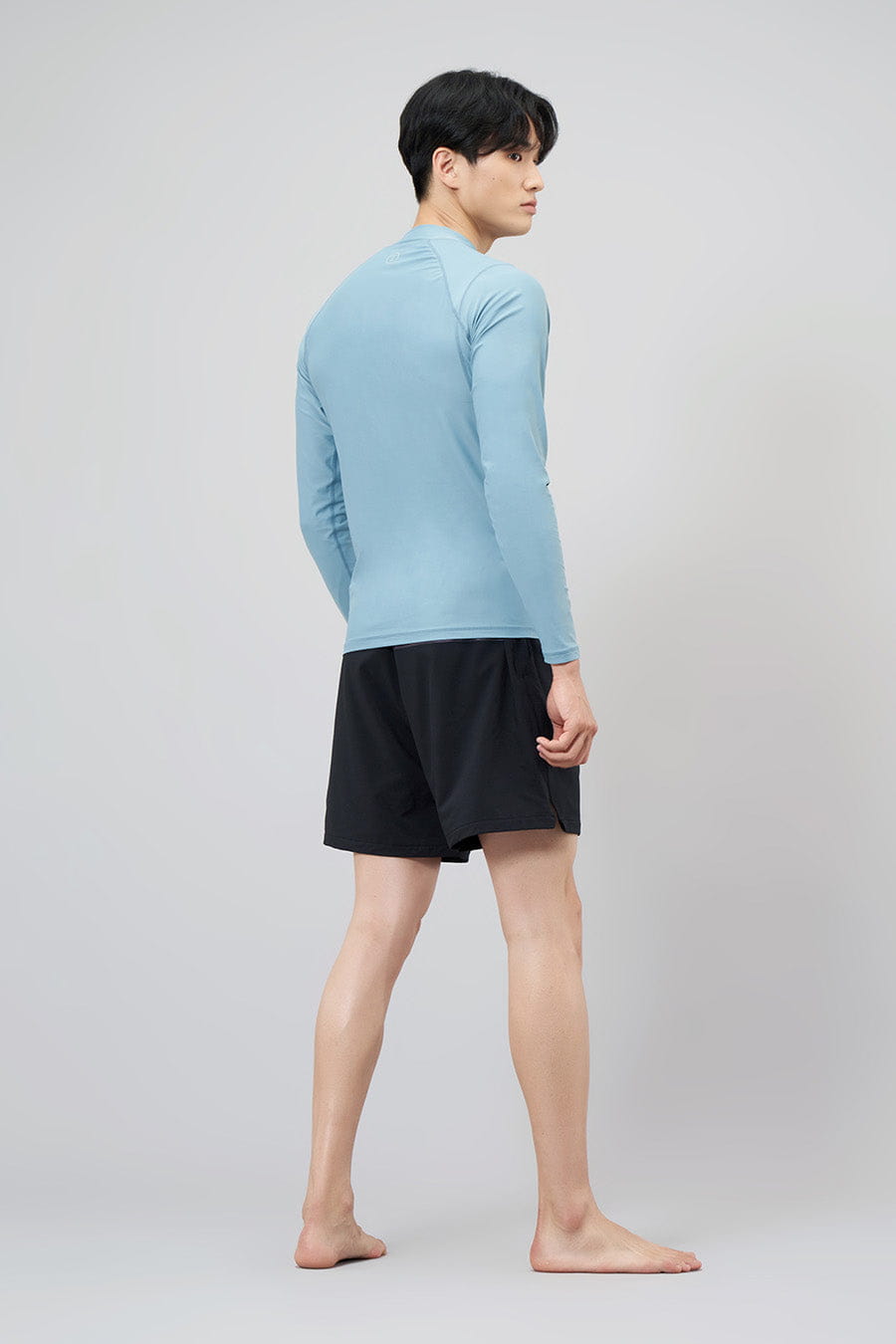 Barrel Mens Abyssal Half ZipUp Rashguard-BLUE_image6