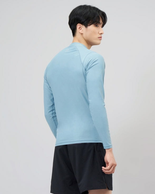 Barrel Mens Abyssal Half ZipUp Rashguard-BLUE_image2