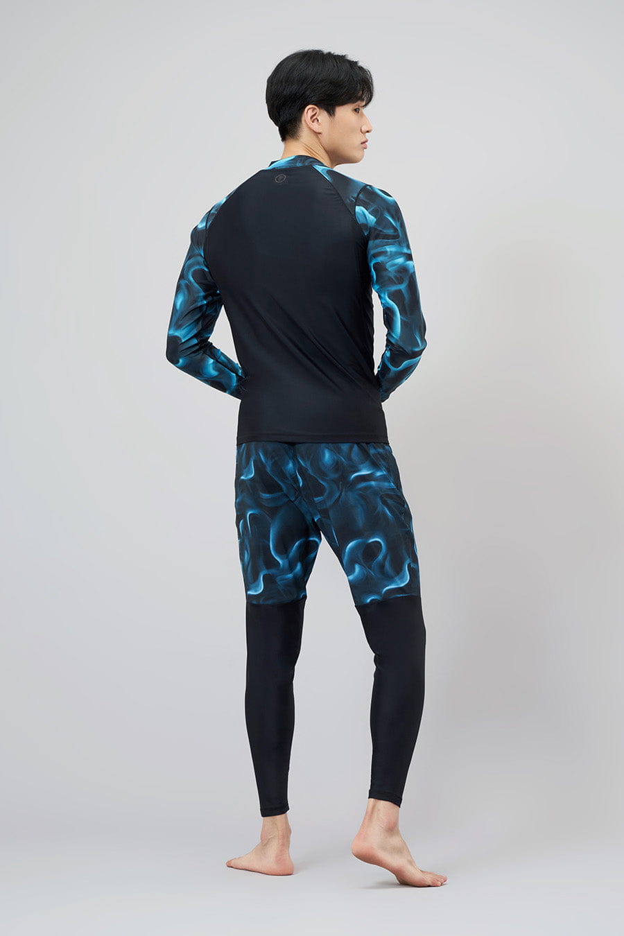 Barrel Mens Abyssal Half ZipUp Rashguard-SMOKE_image6