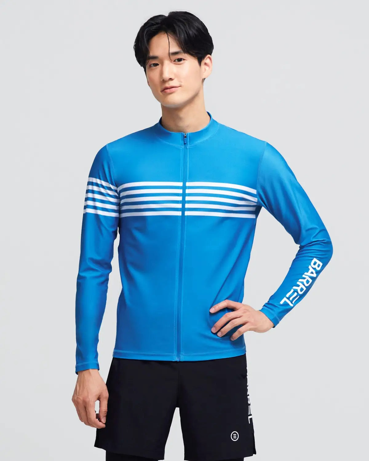 Barrel Mens Ocean ZipUp Rashguard-BLUE_image1