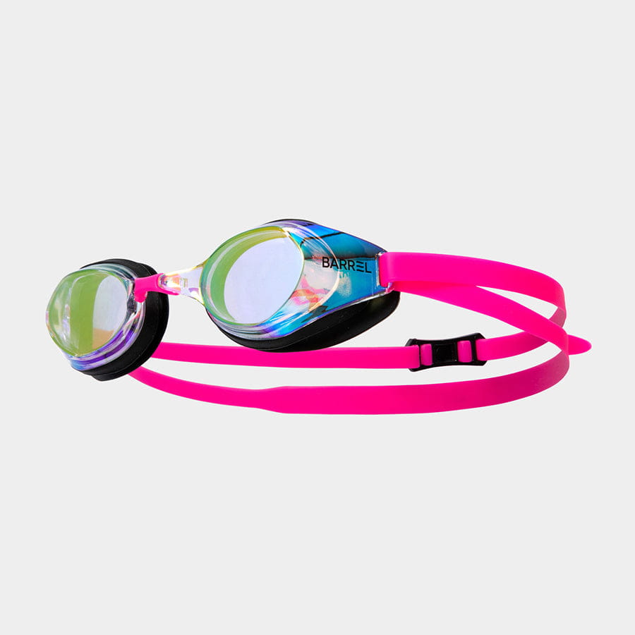 Barrel Wide Mirror Swim Goggles-AURORA/PINK_image1