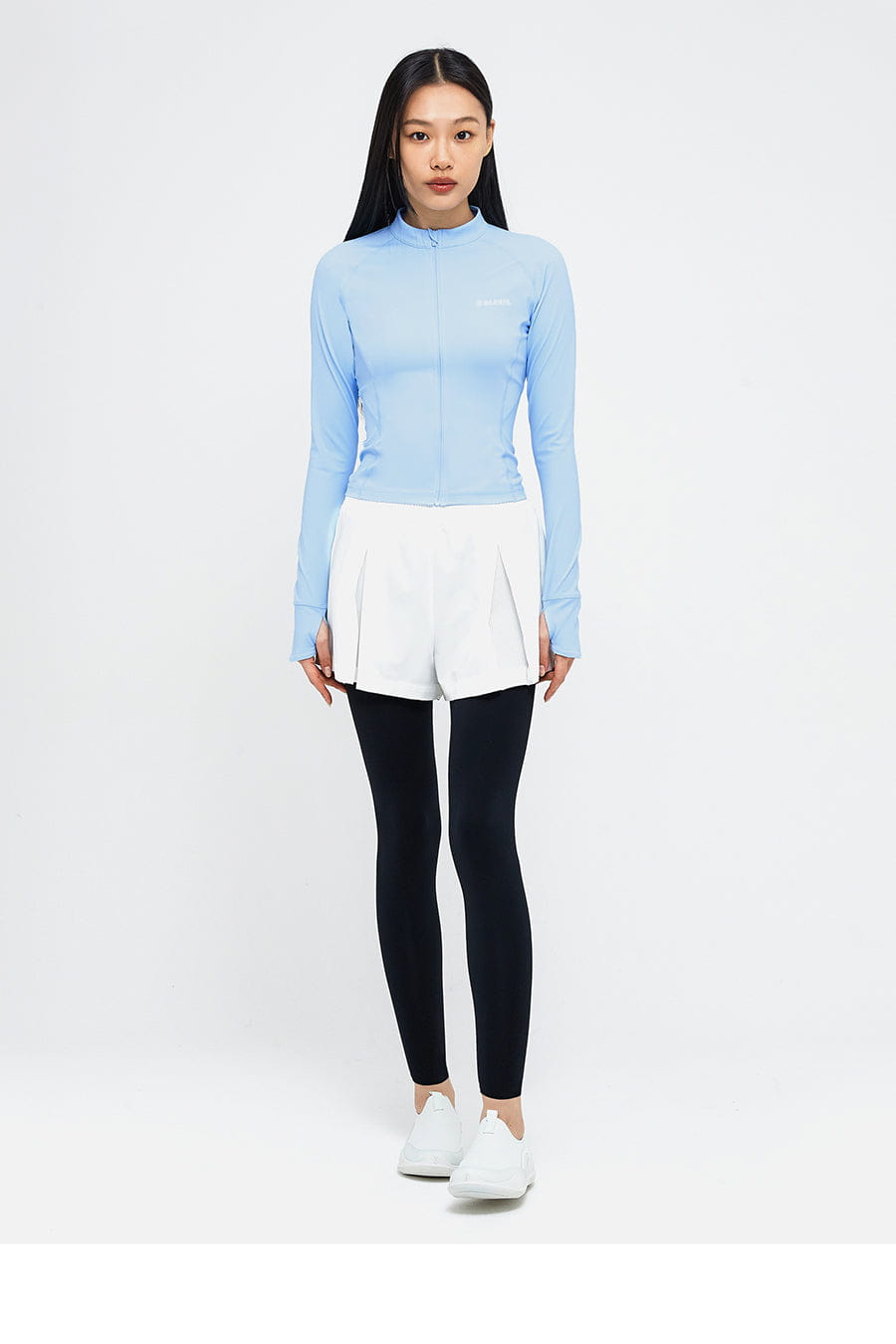 Barrel Women Essential Shorts Leggings-WHITE1