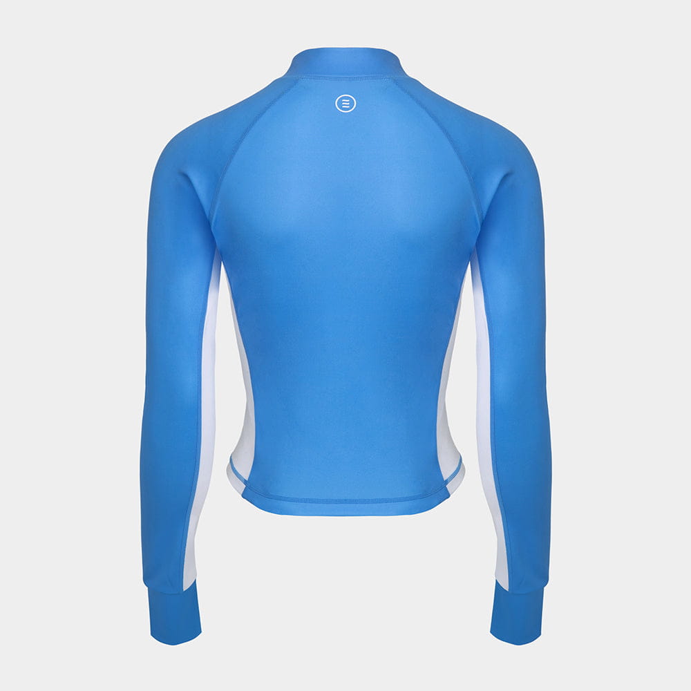 Barrel Women Nautical Crop ZipUp Rashguard-BLUE_image2