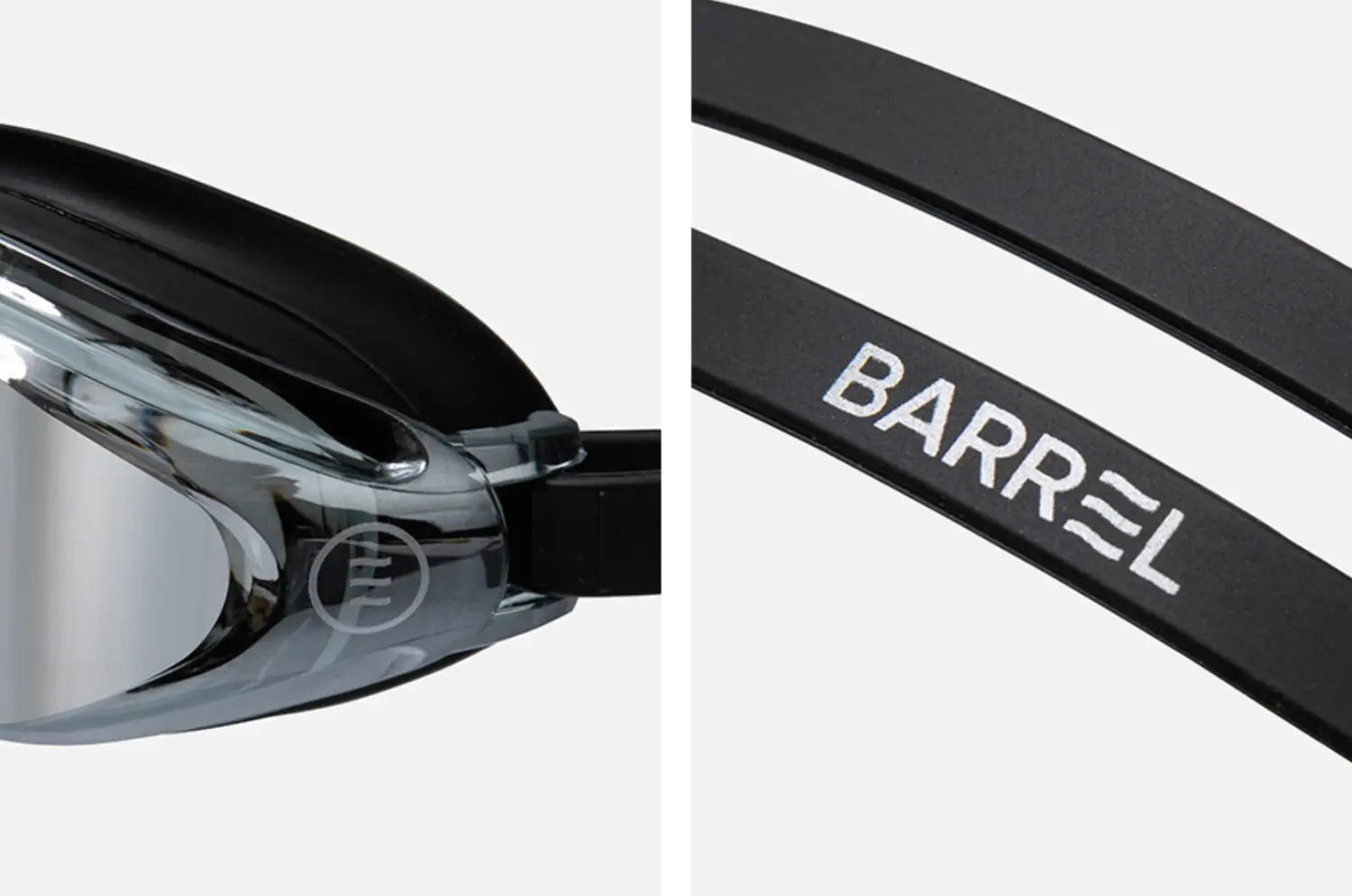 Barrel Comfort Racer Mirror Swim Goggles-BLACK3