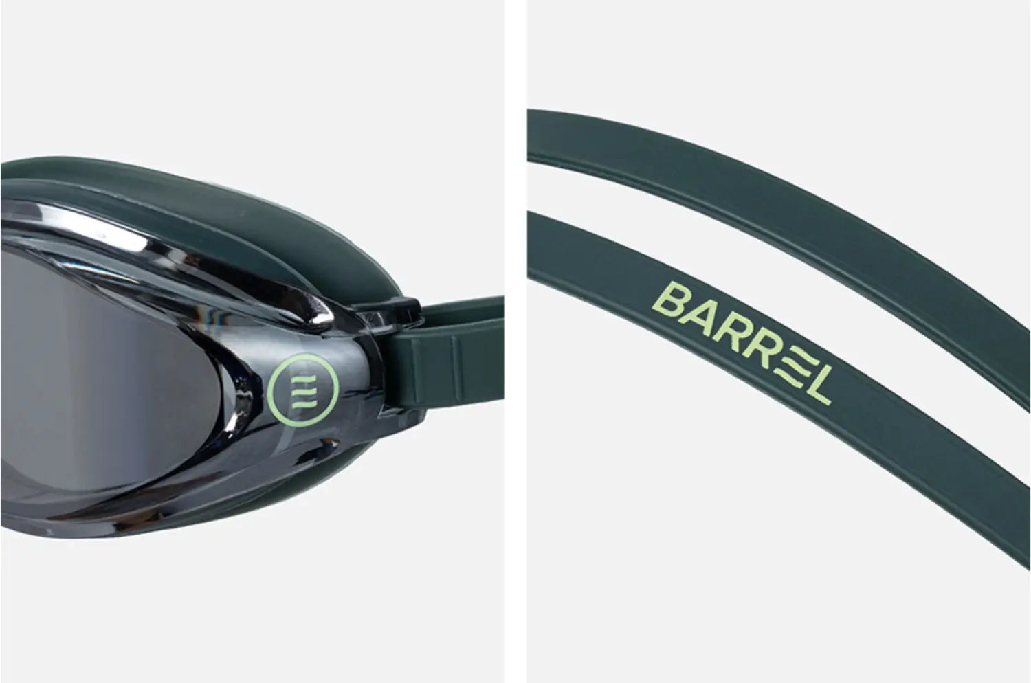 Barrel Comfort Racer Mirror Swim Goggles-GREY3