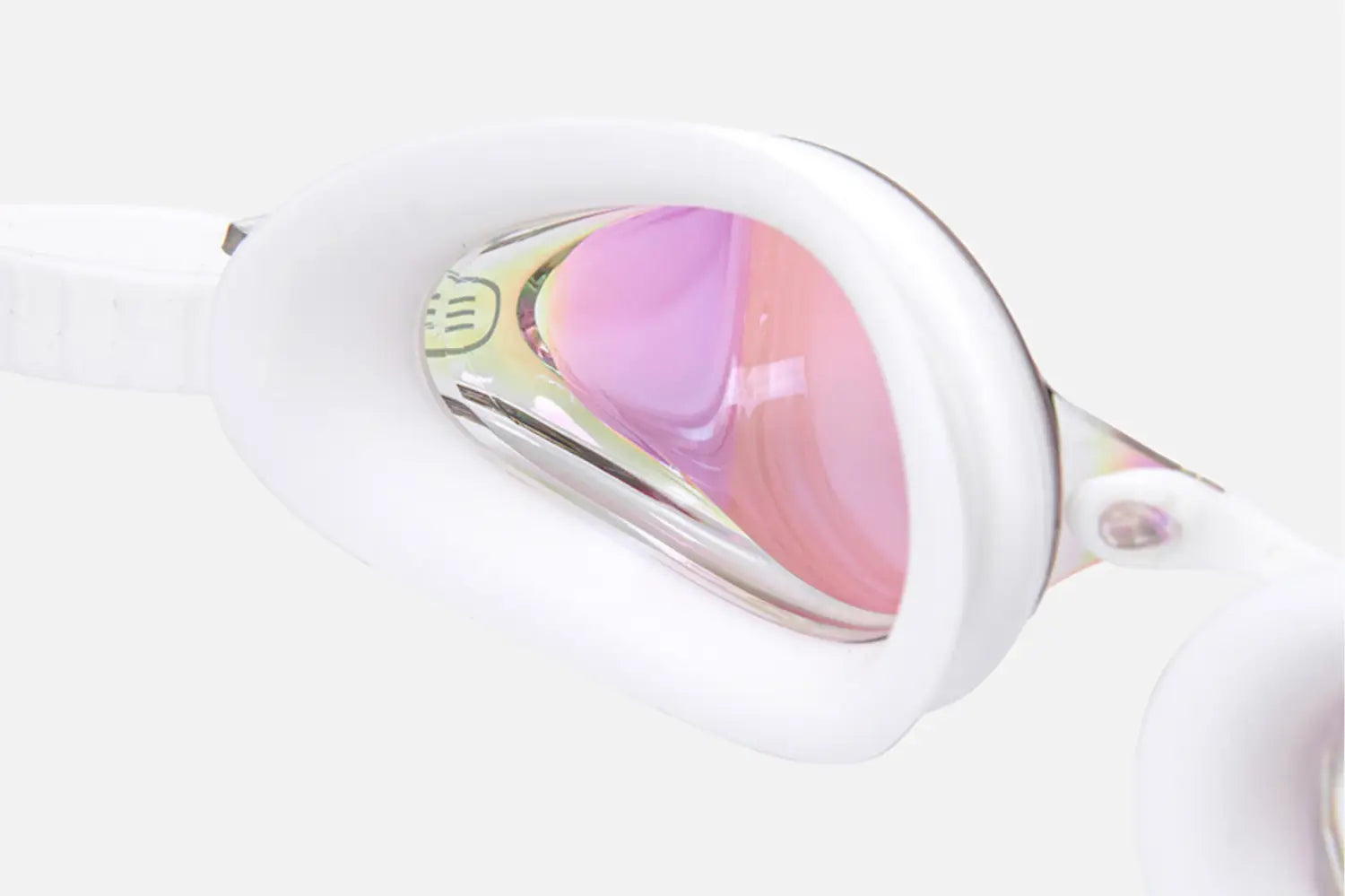 Barrel Comfort Racer Mirror Swim Goggles-WHITE6