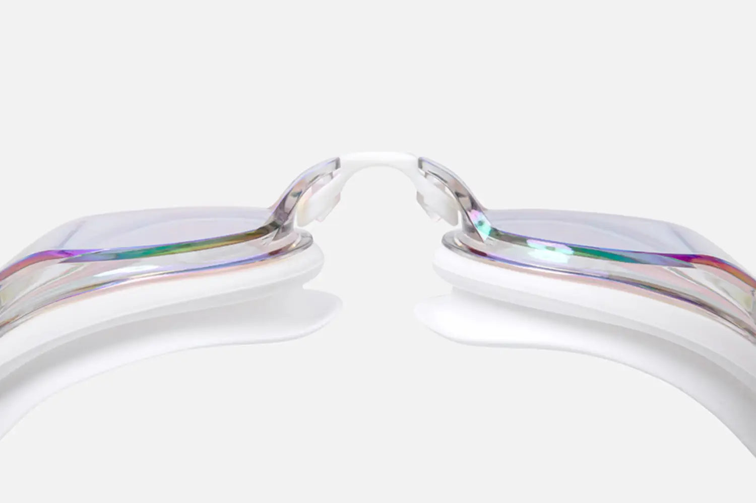Barrel Comfort Racer Mirror Swim Goggles-WHITE7
