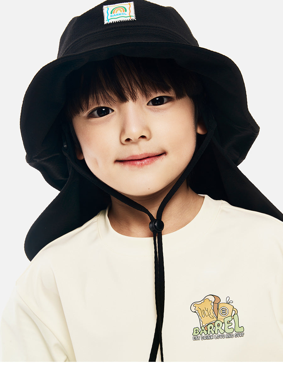 Barrel Kids Rainbow Sunshade Bucket Hat-BLACK4