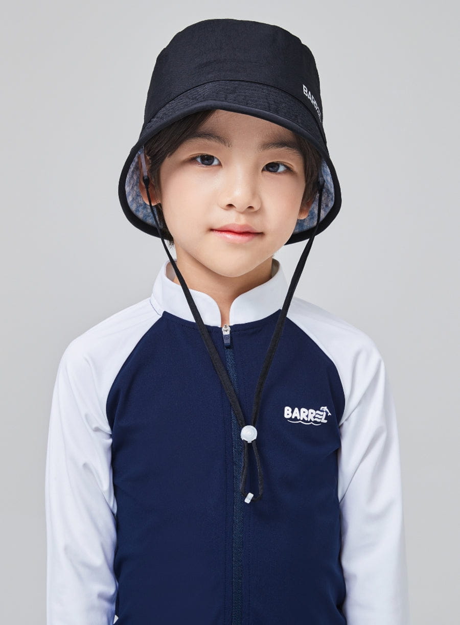 Barrel Kids Reversible Aqua Bucket Hat-NAVY_image2