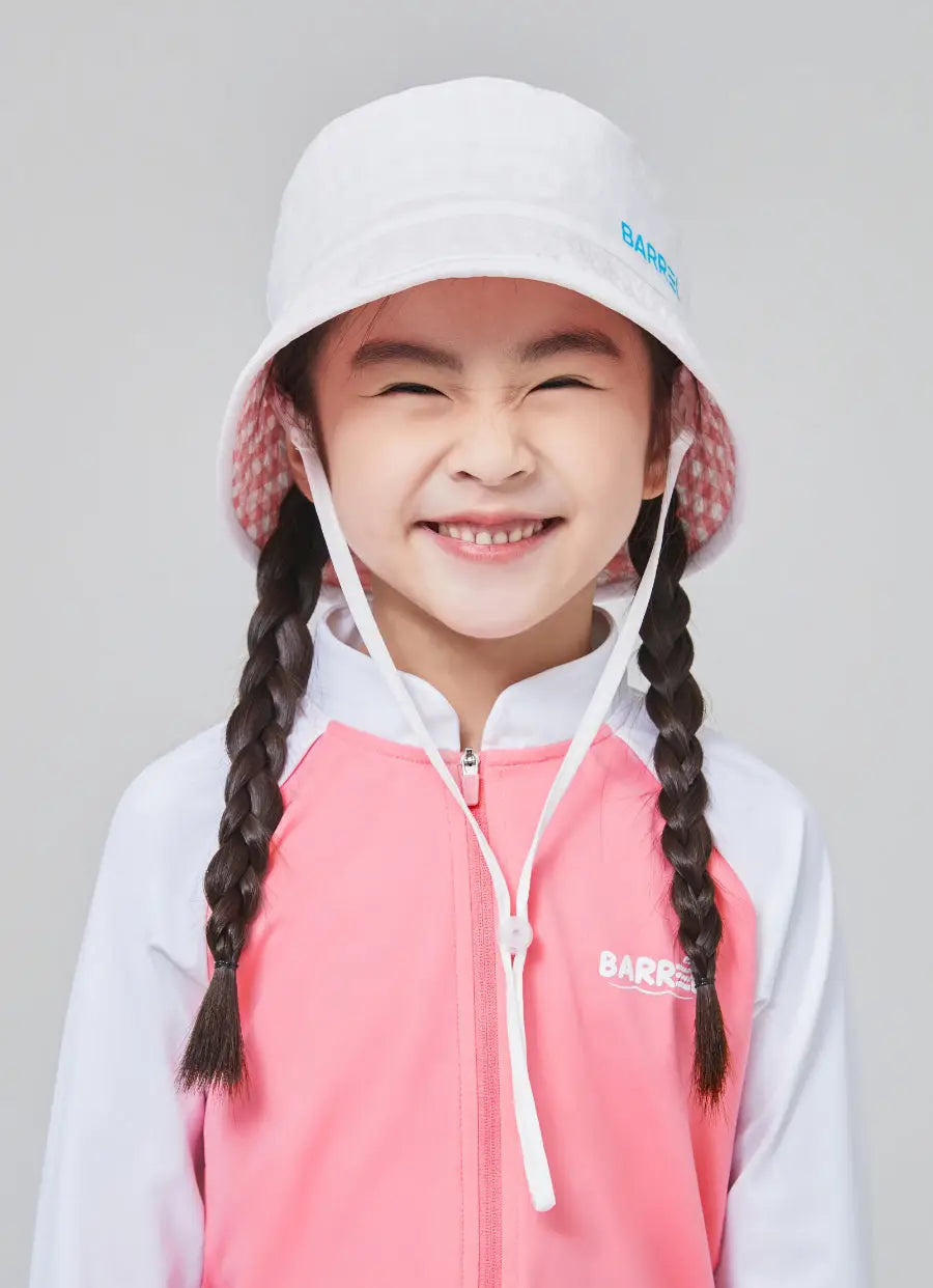 Barrel Kids Reversible Aqua Bucket Hat-WHITE_image1