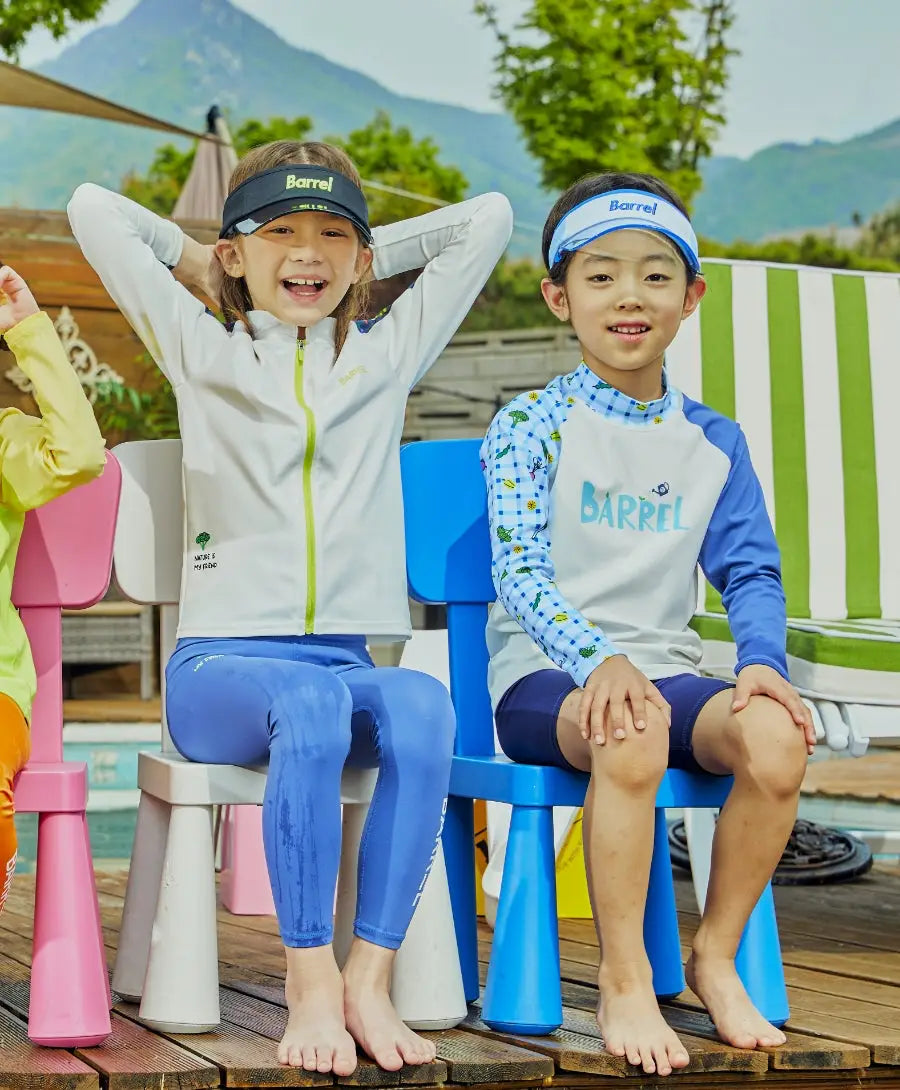 Barrel Kids Sunset Check Farm Odd Rashguard-BLUE_image3