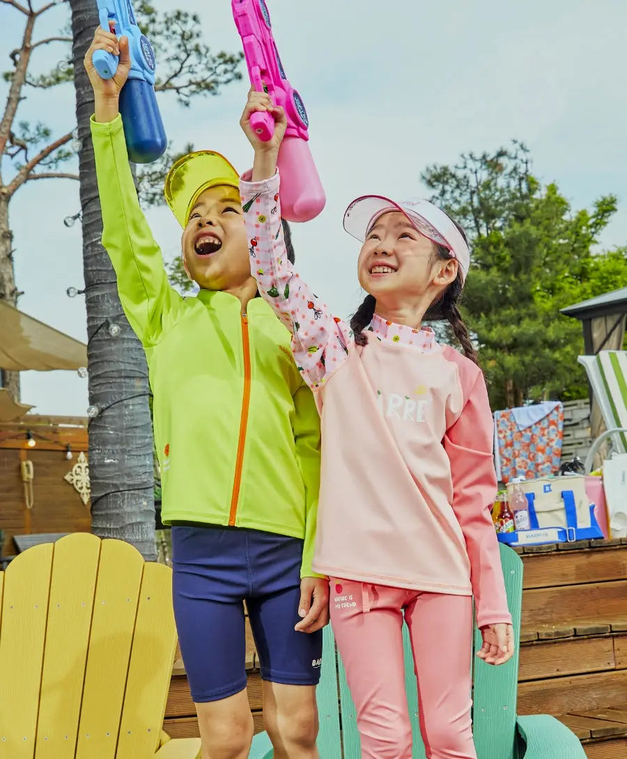 Barrel Kids Sunset Check Farm Odd Rashguard-PINK_image2