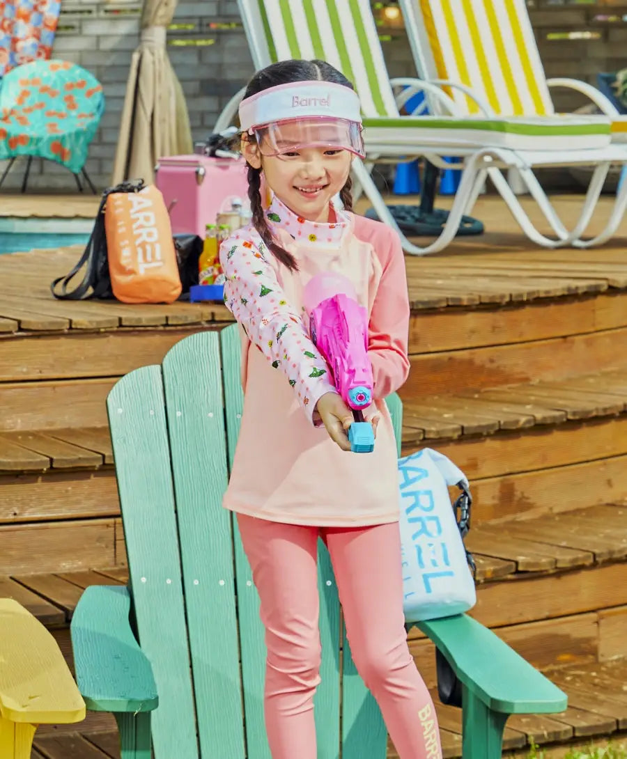 Barrel Kids Sunset Check Farm Odd Rashguard-PINK_image3