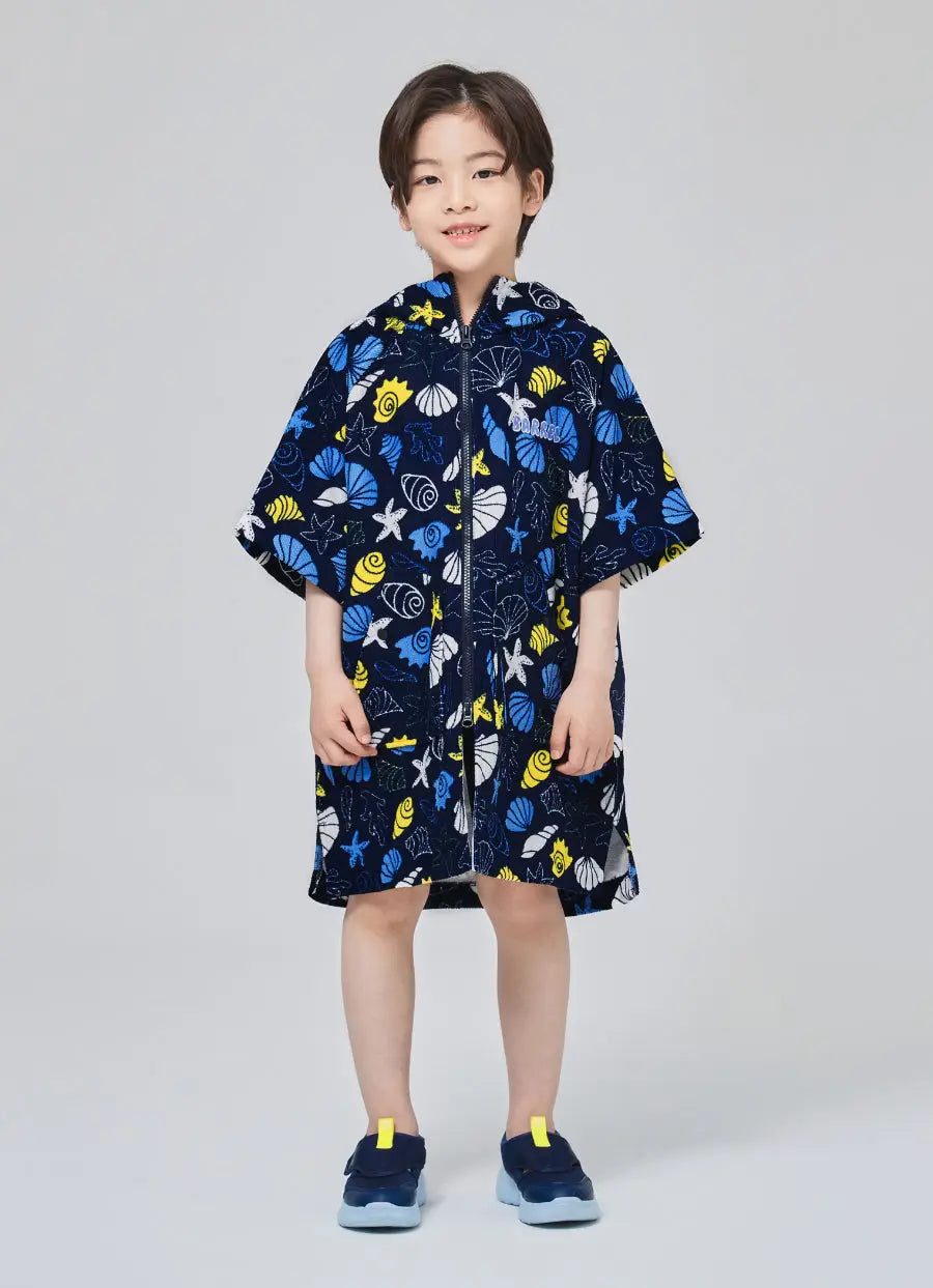 Barrel Kids Swell ZipUp Poncho Towel-SHELL FRIENDS_image1