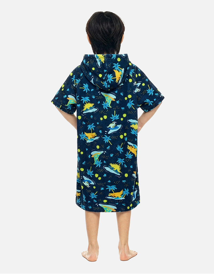 Barrel Kids Wonderland ZipUp Poncho Towel-NAVY4