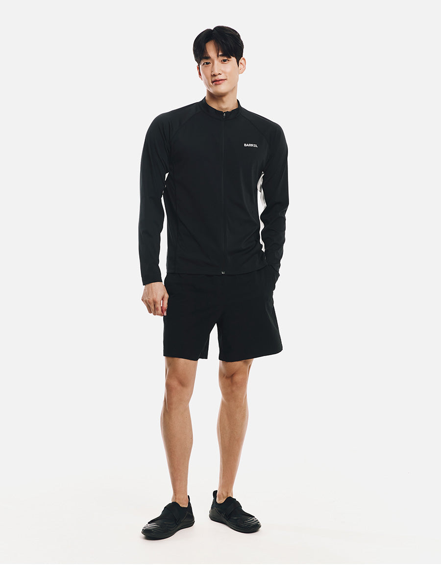 Barrel Men Essential CB Relax Zip Rashguard-BLACK1