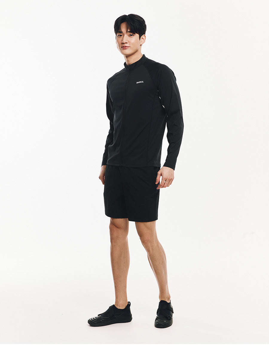 Barrel Men Essential CB Relax Zip Rashguard-BLACK2