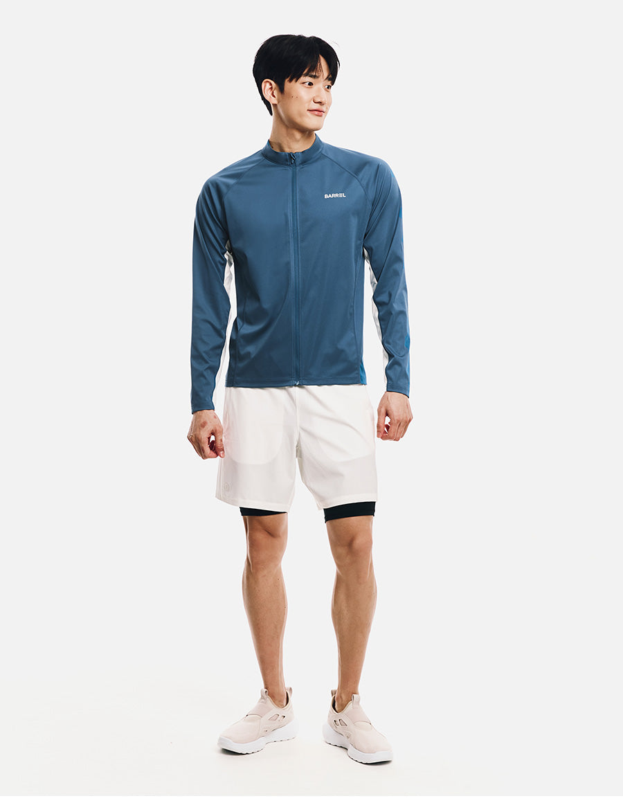 Barrel Men Essential CB Relax Zip Rashguard-INDIGO3