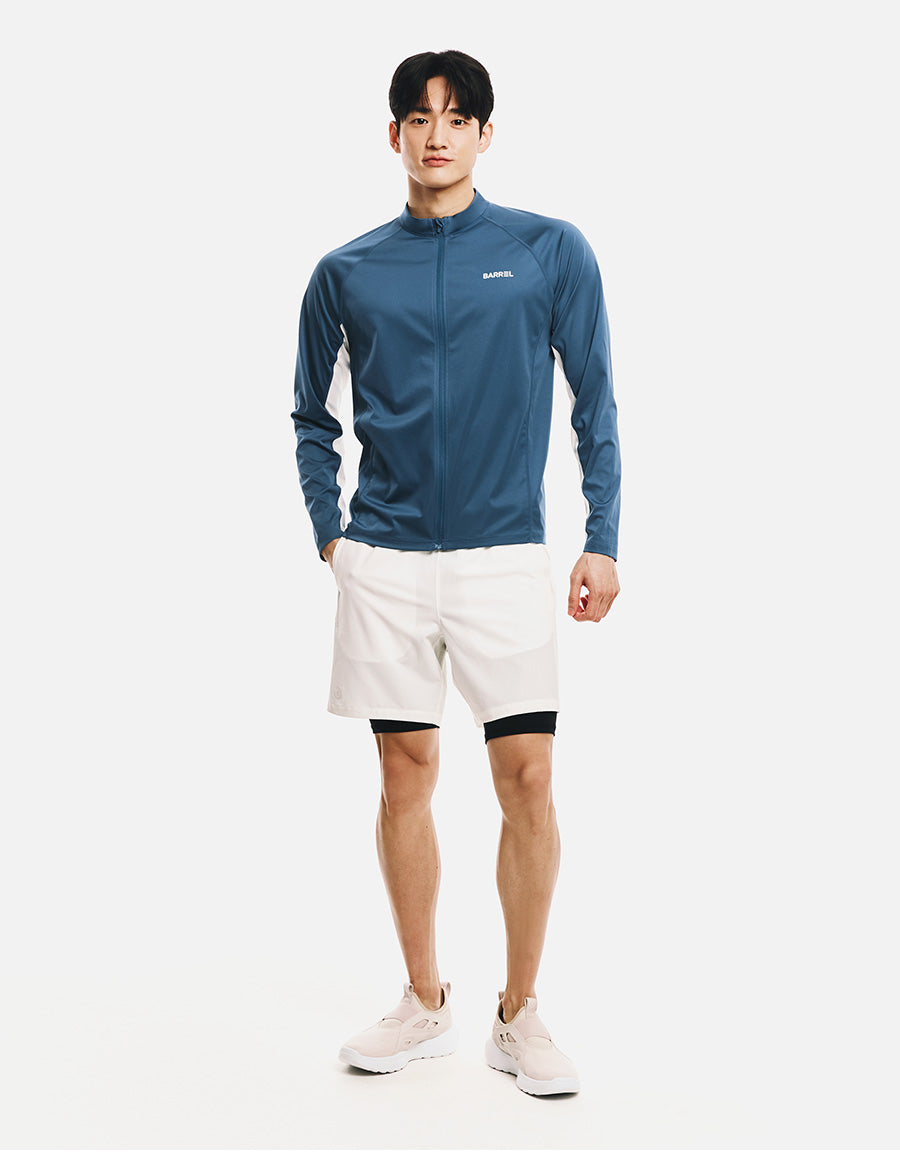 Barrel Men Essential CB Relax Zip Rashguard-INDIGO4