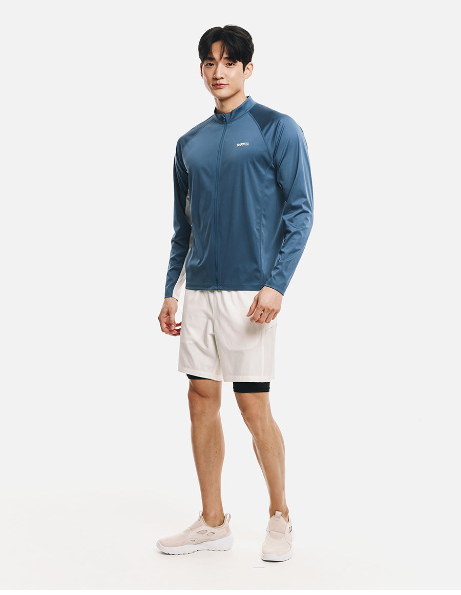 Barrel Men Essential CB Relax Zip Rashguard-INDIGO5