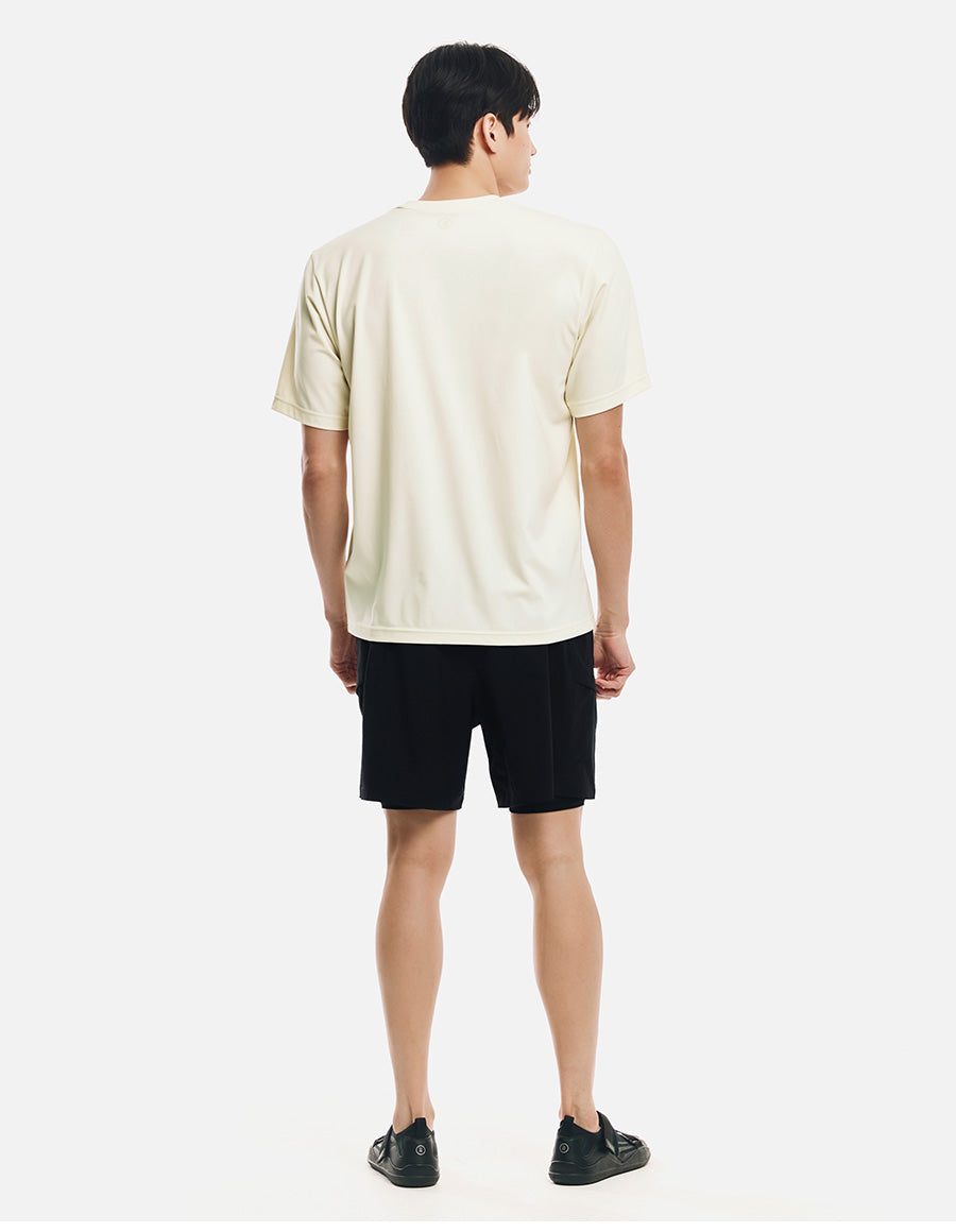 26-Barrel Men Essential Half Leggings Shorts-BLACK5