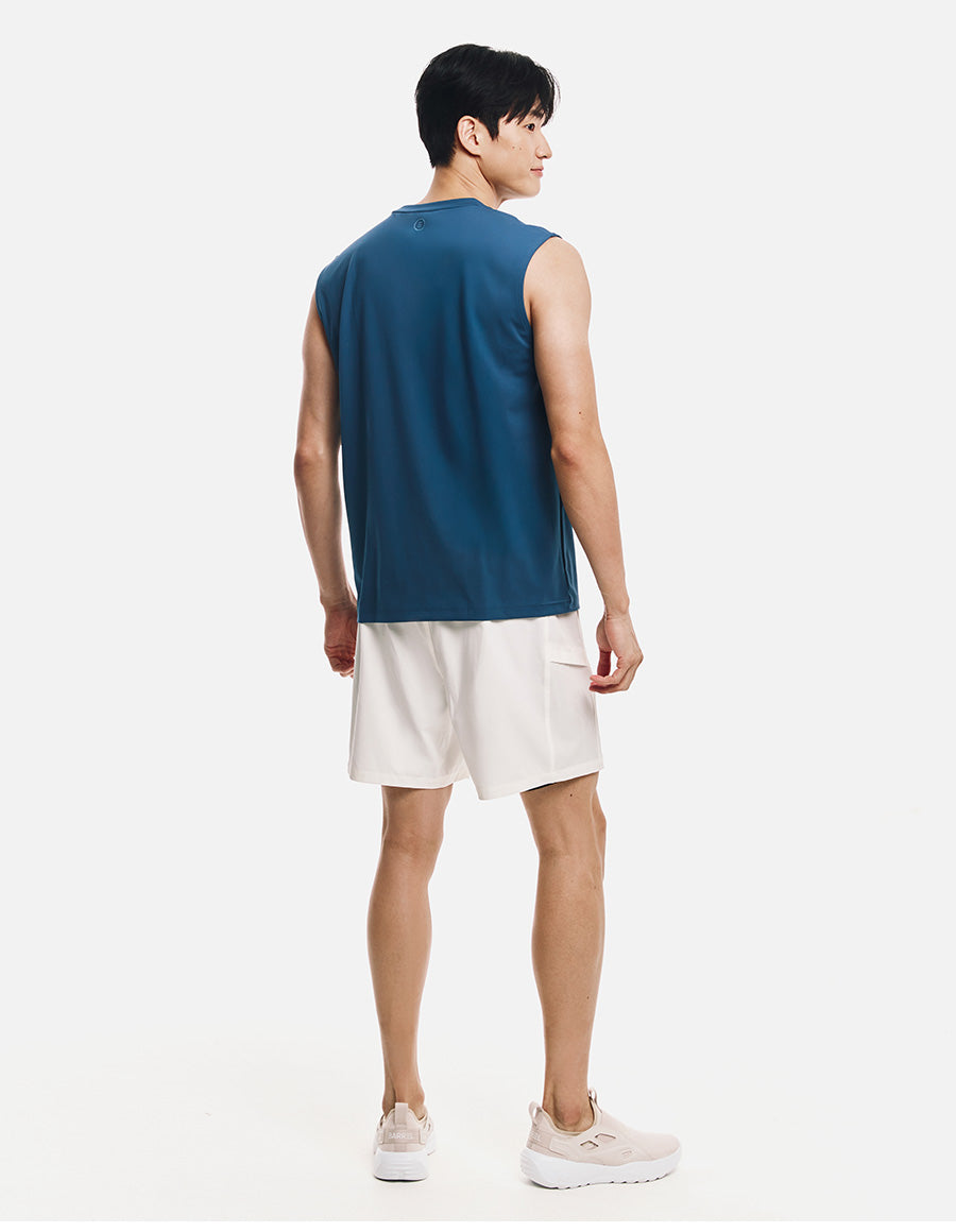 Barrel Men Essential Half Leggings Shorts-WHITE5