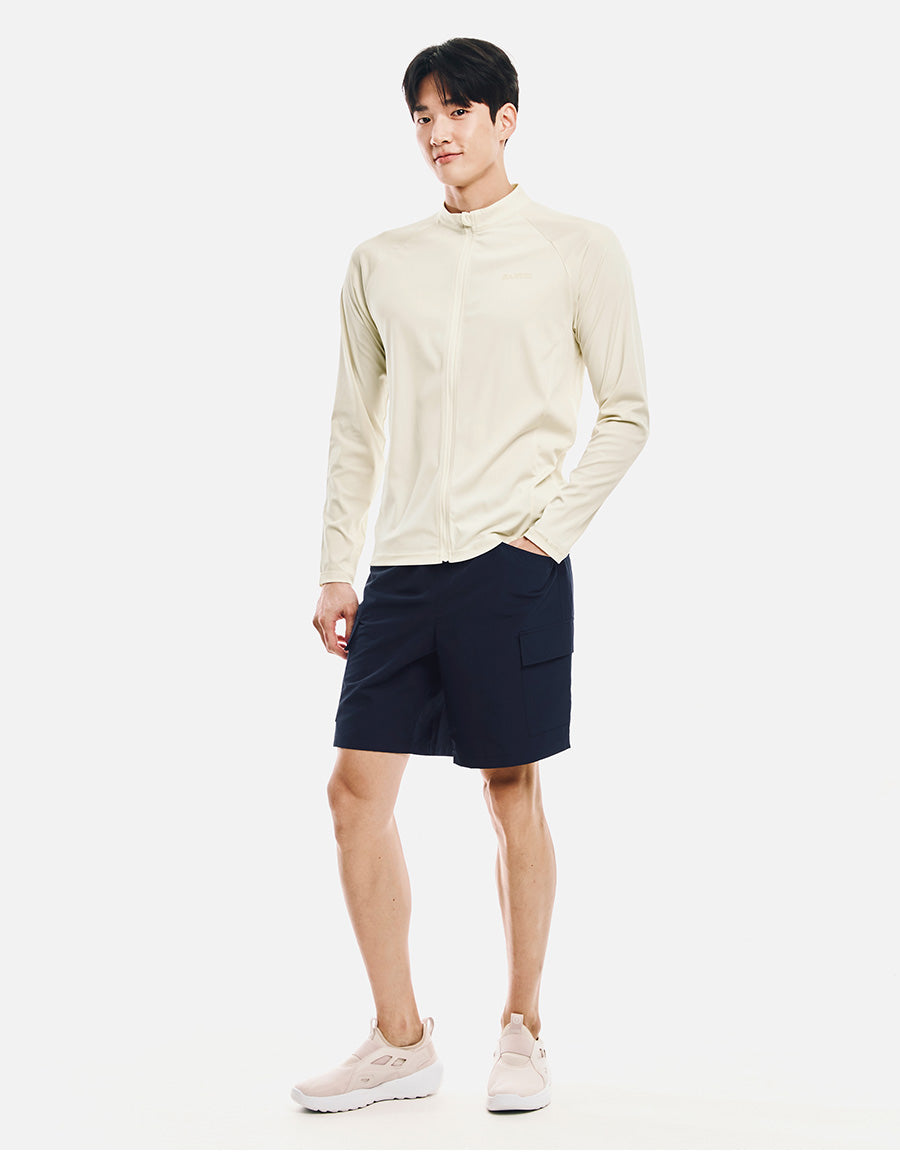Barrel Men Essential Relax Zip Rashguard-IVORY4
