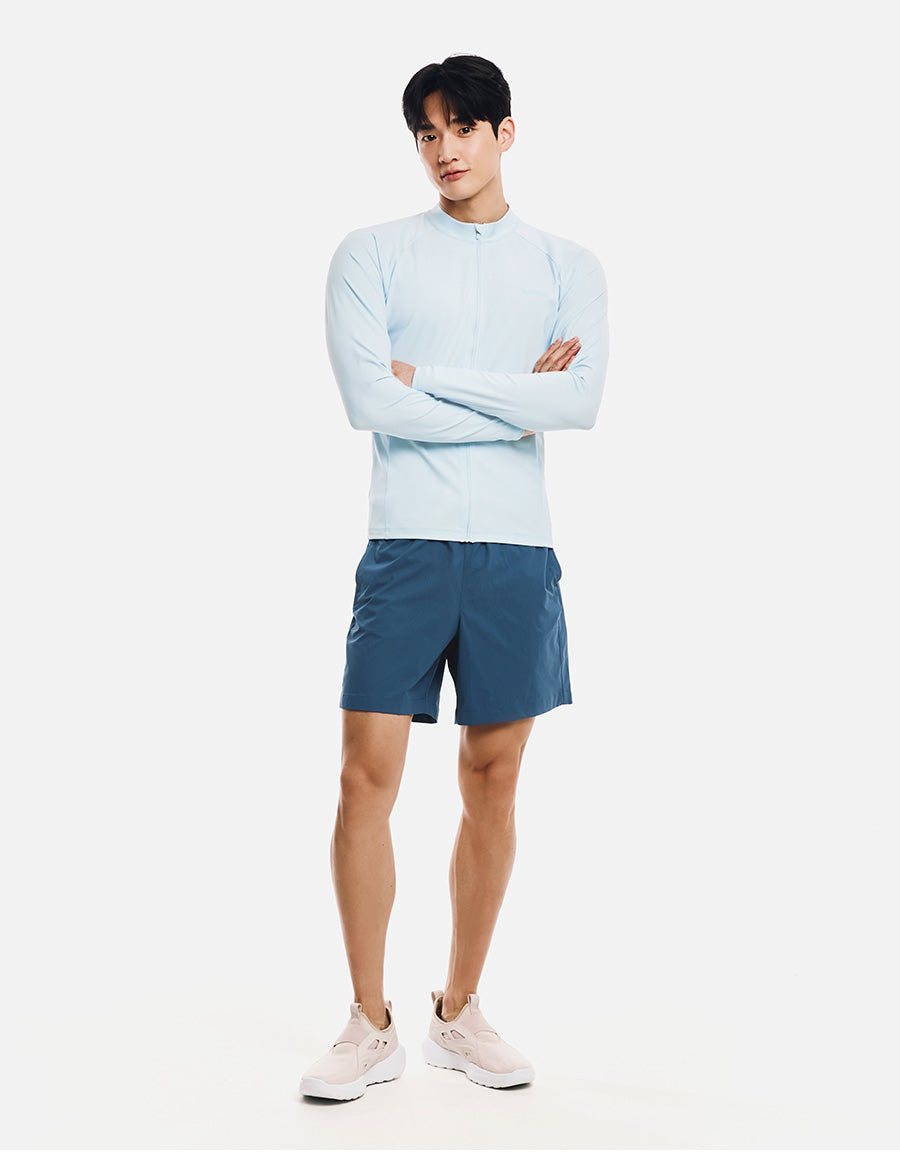 Barrel Men Essential Zip-Up Rashguard-BLUE3