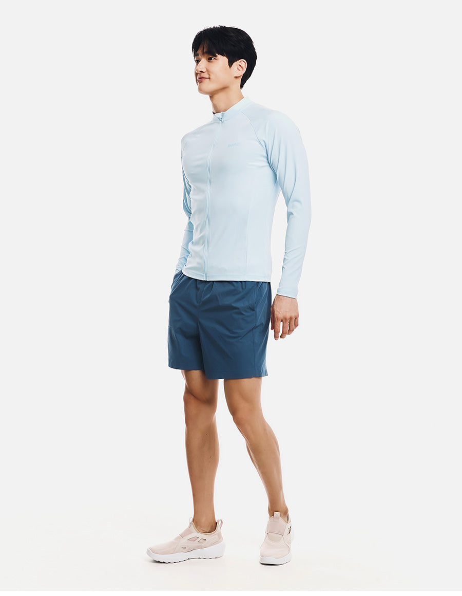 Barrel Men Essential Zip-Up Rashguard-BLUE4