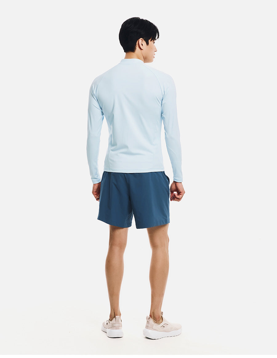Barrel Men Essential Zip-Up Rashguard-BLUE5
