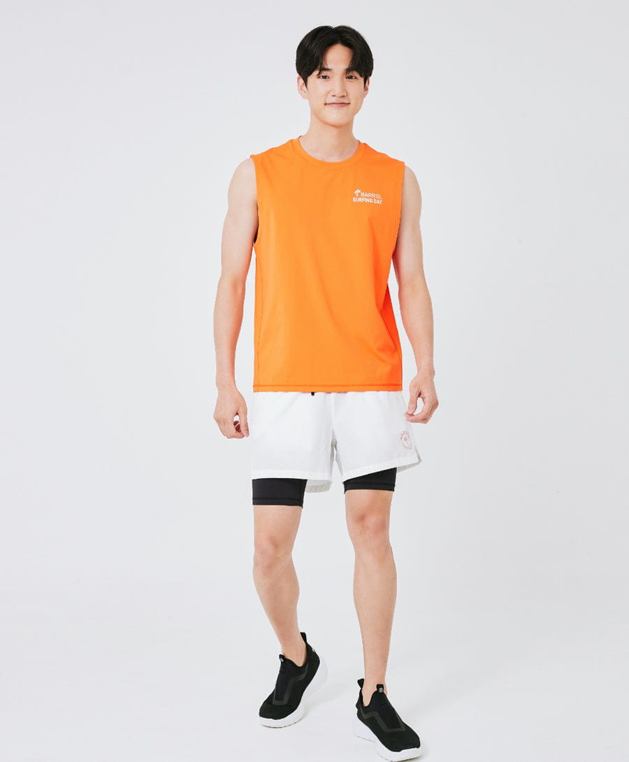 Barrel Men Sunet 4" Leggings Shorts-WHITE_image1