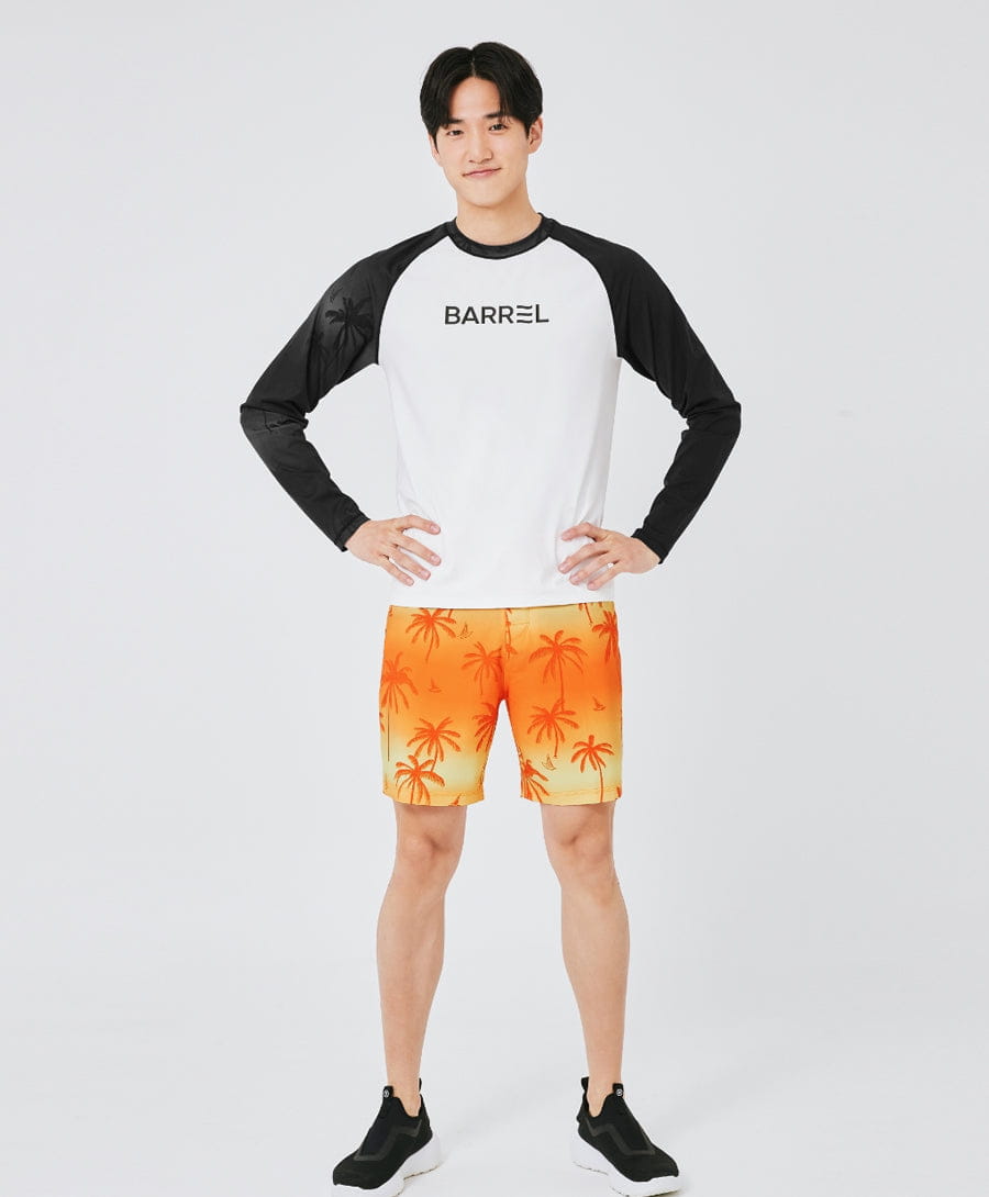 Barrel Men Sunset RelaxFit Odd Rashguard-PALM TREE_image1
