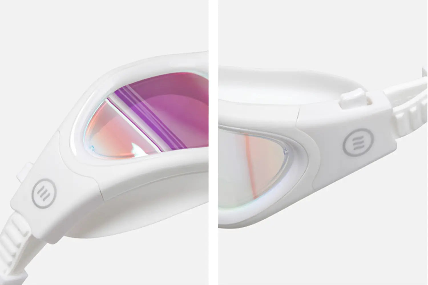 Barrel Open Water Mirror Swim Goggles-WHITE3