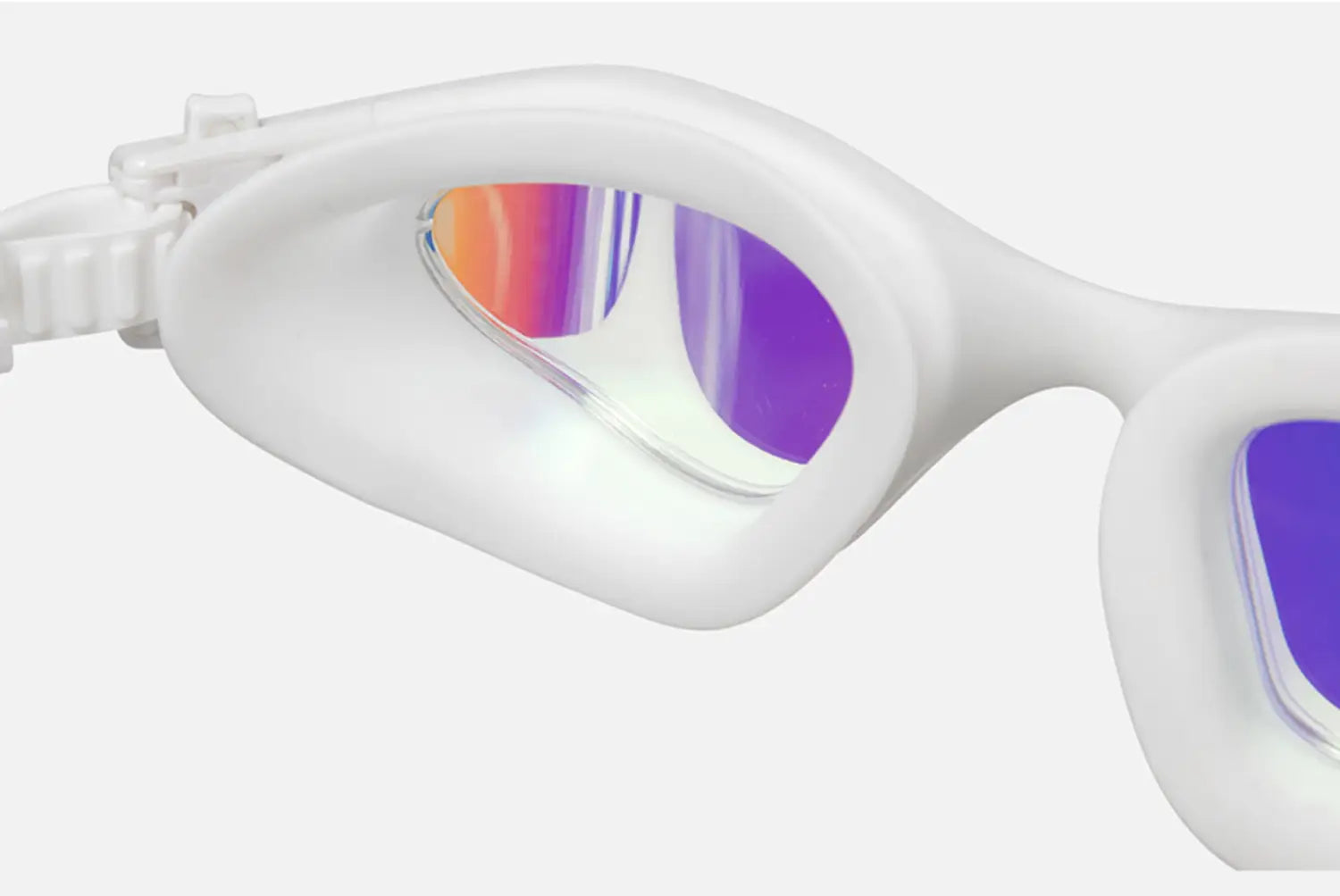 Barrel Open Water Mirror Swim Goggles-WHITE5