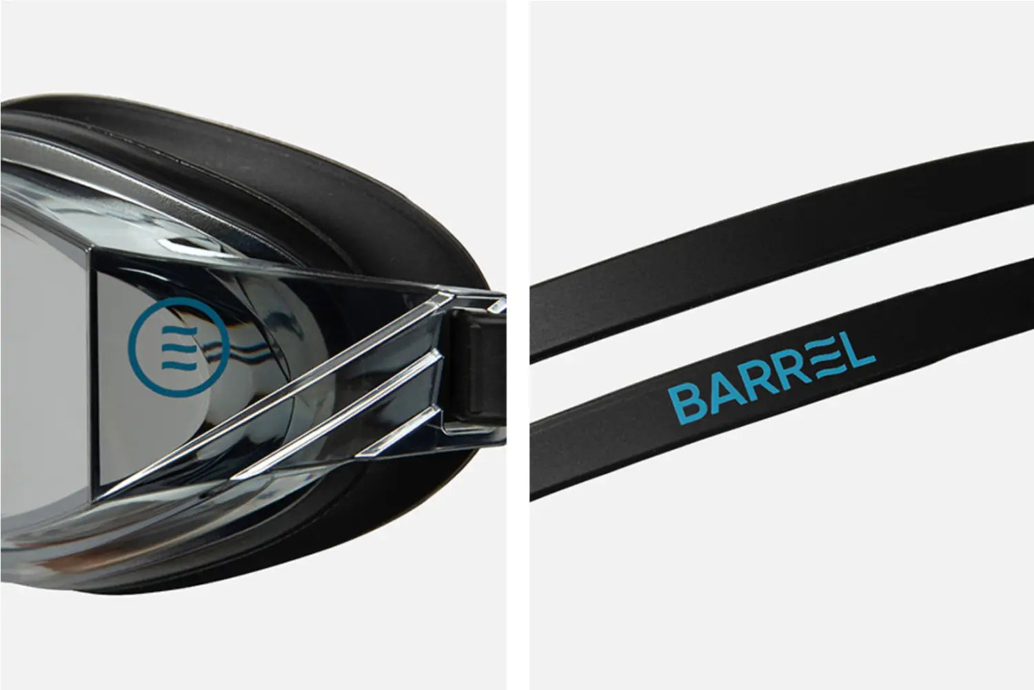 Barrel Prism Mirror Swim Goggles-BLACK3